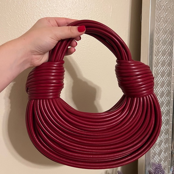 Bottega Veneta Double Knot Tote Bag In Red Tubular Spaghetti - Picture 7 of 10